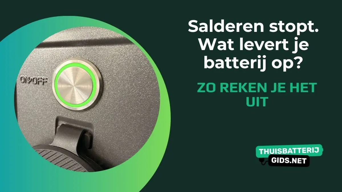 Thuisbatterij na 2027: wat levert hij op zonder salderen?
