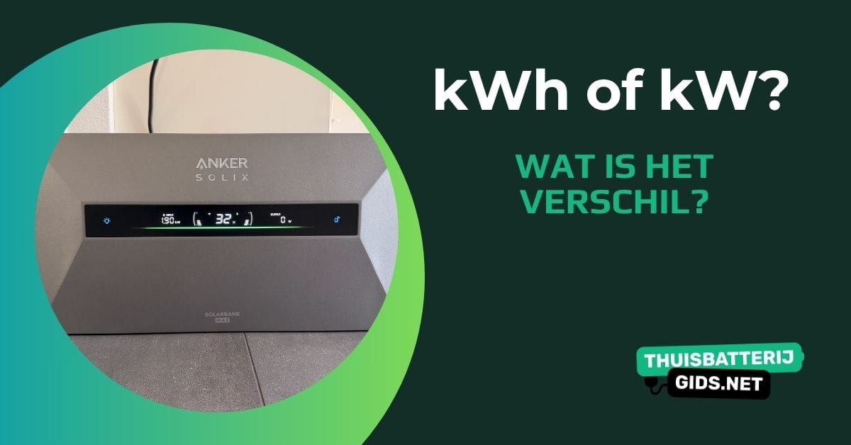 Het verschil tussen kW en kWh bij een thuisbatterij