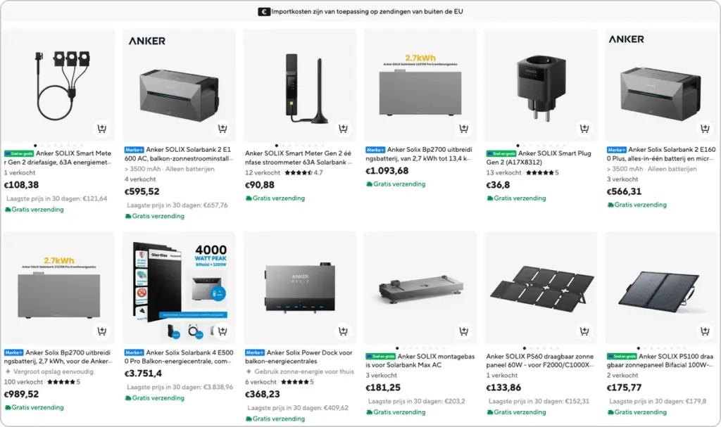 Zoekresultaten voor Anker SOLIX op AliExpress